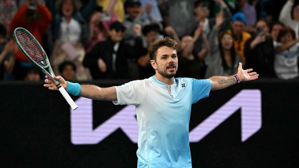 Wawrinka festeja con los brazos abiertos